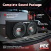 MTX 12" 1200W Dual Loaded Subwoofers w/ Enclosure Bundled with Planet Audio Amplifier & Soundstorm Wiring Kit (2 Pack) - 3 of 4