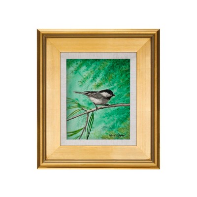 Elegant Gold Wood Frame with Linen Liner, 15x15 Inches