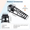 2PCS 5 Ton Hydraulic Ramps, Heavy Duty 3-Position Adjustable Vehicle Lift Ramps 9.3"-14" Height, Steel Ramps for Oil Changes & Repairs - 2 of 4