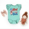 The Juniper Shop Red White and Cute Firework  Flutter Sleeve Bodysuit - 3 of 4
