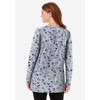 Woman Within Perfect Printed Long-Sleeve Crewneck Tunic - 3 of 4