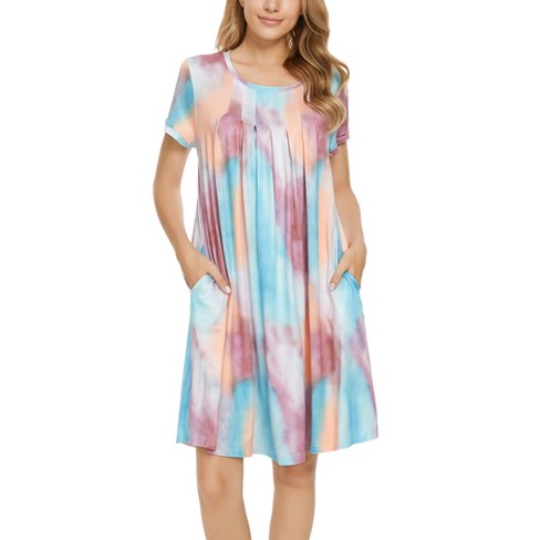 Cheibear Womens Sleepwear Lounge Dress Summer Pajama Nightgown