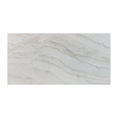 Transitional Beige and Gray Marble Rectangular Dining Table