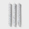 6pk Taper Candle Set Blue Speckle - Room Essentials™ - 3 of 3