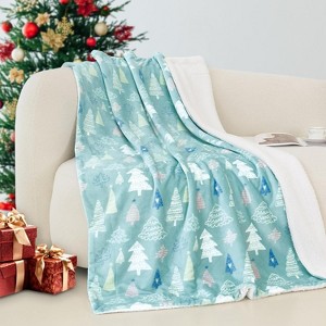 Comfort Ultra-Plush Flannel Blanket Christmas Plaid Christmas Tree. - 1 of 4