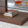 GDFStudio Leila 43.7" Wood and Glass 3-Tierer Z-Shape Coffee Table - 4 of 4