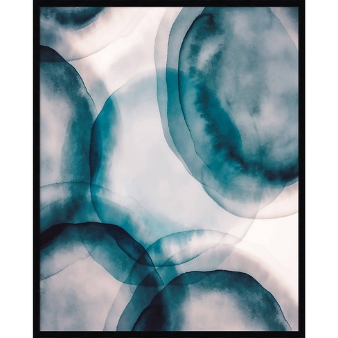 41 X 31 Teal Agate By Amy Lighthall Framed Wall Art Print Black - Amanti  Art : Target