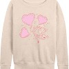 Women's - Spongebob Squarepants - Heart Bubbles Lightweight French Terry Wide Neck Long Sleeve Shirt - 2 of 4