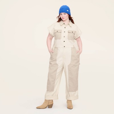 Women's Short Sleeve Western Jumpsuit - Woolrich x Target Cream