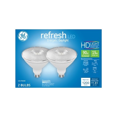 General Electric 2pk 90W Refresh LED Light Bulb Dl Par38
