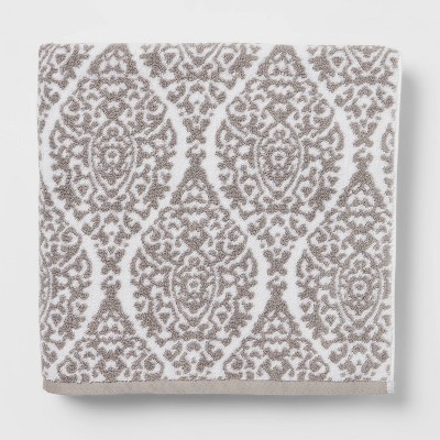 Performance Bath Sheet Gray Ogee - Threshold™