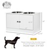 DSVIMOY Large Elevated Dog Bowls with Storage Cabinet Containing Large 44L Capacity, White, 23.5"*11.75"*14" - 3 of 4
