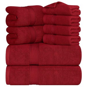 8 Piece Cotton Bath Towel Set - 1 of 4