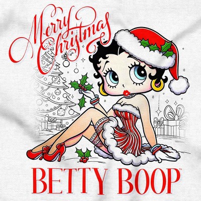 Betty Boop Merry Christmas Santa Womens Graphic T Shirt Tees Brisco Brands