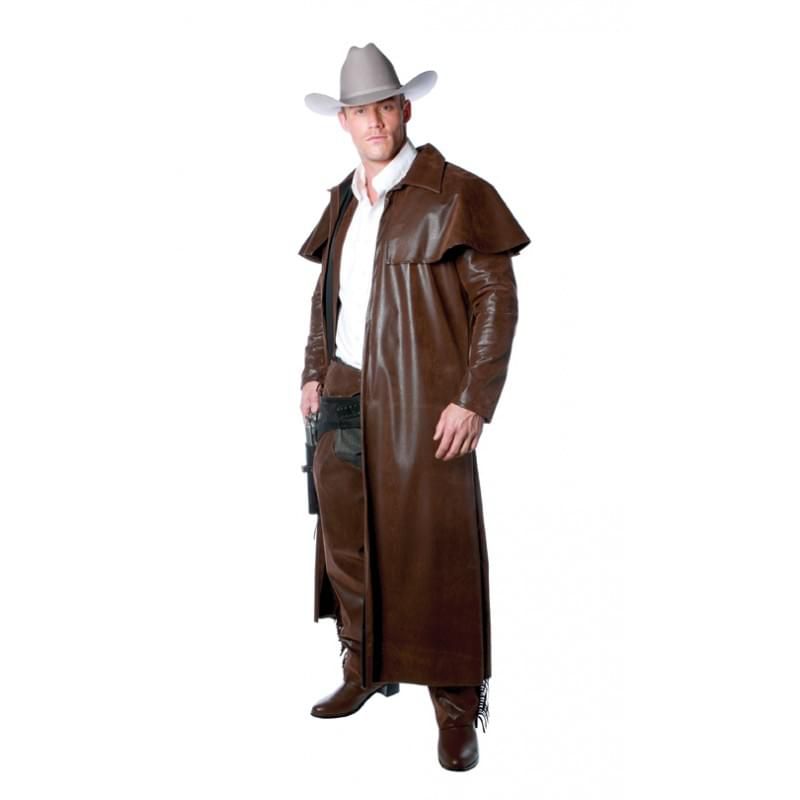 Underwraps Costumes Cowboy Adult Mens Costume Duster Coat, 1 of 2