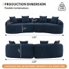Modern Curved Modular Sectional Sofa with Chenille Upholstery, Compression Sleeper Couch with Cushions for Apartment or Living Room-Tanpinhause - 4 of 4