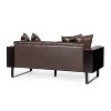 NicBex 72.25 Inch PU Leather Loveseat Sofa Couch with Metal Legs and Pillows for Living Room,Apartment,Office - 4 of 4