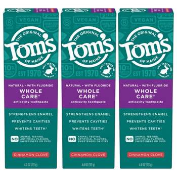 Tom's of Maine Whole Care Clove - Cinnamon - 3pk/4oz