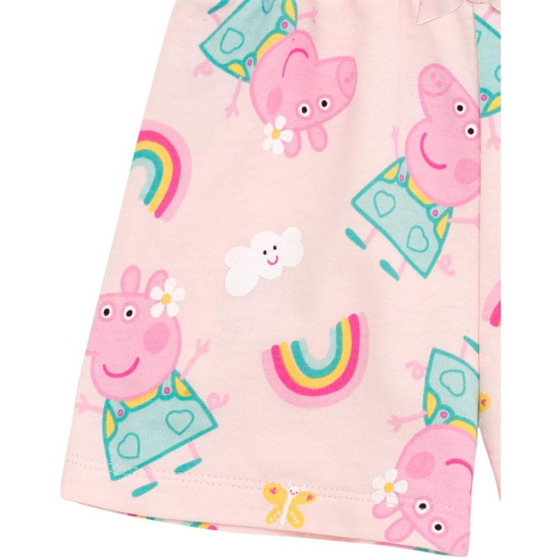 Peppa Pig Girls French Terry Sleeveless Romper Toddler to Little Kid, 5 of 6