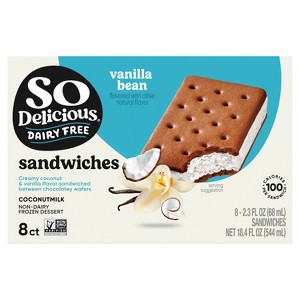 So Delicious Dairy Free Vanilla Bean Coconut Milk Frozen Dessert Sandwich - 8ct - 1 of 4