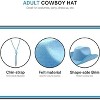 4E's Novelty Cowboy Hat with Heart Shaped Glasses for Adults Women & Men – Felt Cowgirl Hat with Light Blue Sunglasses, Western Party Dress - 2 of 4