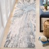 Washable Abstract Rug, Modern Low Pile Area Rug for Living Room, Bedroom, Nursery, Office, Non-Slip Neutral Farmhouse Distressed Floor Cover. - 3 of 4