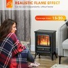 SEVOBAL Fireplace Insert Heater Mantel 3D Flame Fireplace Stove Bottom Air Outlet Fire Place Panoramic Fire Place Heater, Black, 16.1"*11.8"*20.1" - 4 of 4