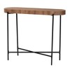 Baxton Studio Savion Modern Industrial Walnut Brown Finished Wood and Black Metal Console Table - 2 of 4