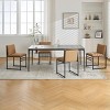 Modern Accent Chair with Metal Base, High-Resilience Foam, Minimalist Style for Office, Lounge, or Bar Area-Cuddlewood - 2 of 4