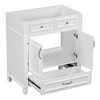 VYNXARIA 30'' Bathroom Vanity without Top - Solid Wood Frame, Retro White Design - 3 of 4