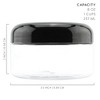 Cornucopia Brands Clear Plastic Jars w/ Black Plastic Lids 6pk; BPA Free for Bathroom, Kitchen, Crafts - 2 of 4
