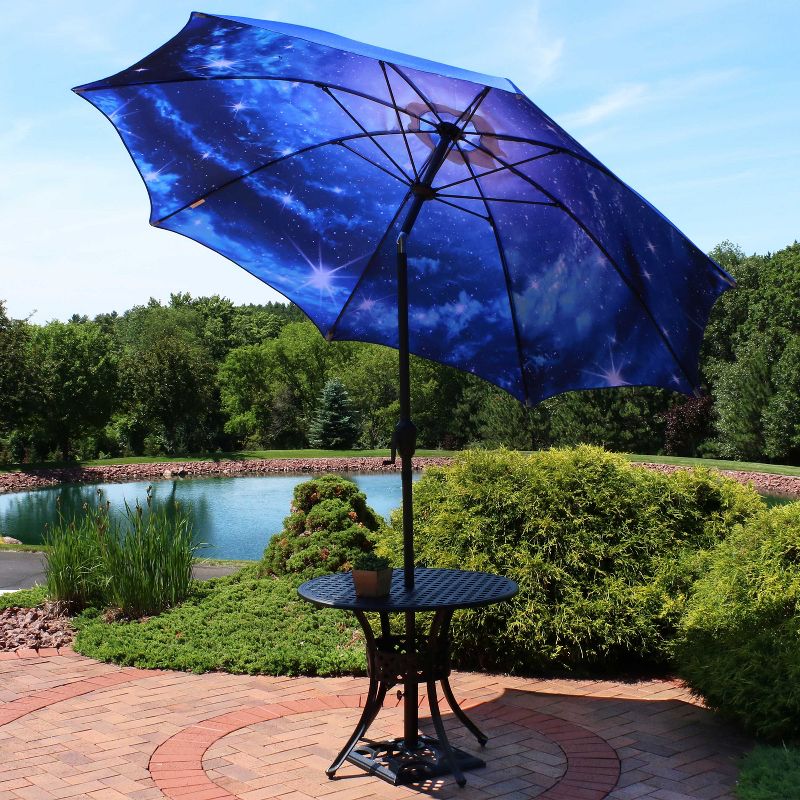 Sunnydaze Outdoor Aluminum Inside Out Patio Umbrella with Push Button Tilt and Crank - 9', 5 of 15