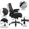 Emma and Oliver 500 lb. Big & Tall Black Mesh/Fabric Ergonomic Office Chair - Adjustable Lumbar - 3 of 4