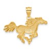 Black Bow Jewelry 14k Yellow Gold Polished Galloping Horse Pendant - 3 of 4