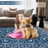 Washable Rug Area Rug Modern Blue - Low Pile Non-Slip Printed Accent Carpet for Bedroom & Living Room - 4 of 4