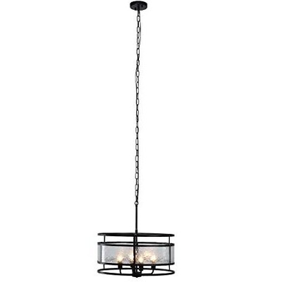 Chloe Lighting Sienna Contemporary 4 Light Matt Black Finish Ceiling Pendant 20" Wide
