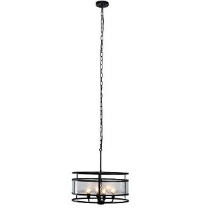 Chloe Lighting Sienna Contemporary 4 Light Matt Black Finish Ceiling Pendant 20" Wide - 1 of 4