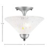Toltec Lighting Any 2 - Light Flush Mount in  Brushed Nickel with 12" Frosted Crystal Shade - 2 of 2