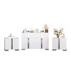 Modern Mirrored 6-Drawer Dresser with 2 Bedside Tables, 3-Piece Storage Cabinet Set for Bedroom, Living Room, or Entryway – The Pop Home - 3 of 4