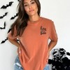 Simply Sage Market Women's Embroidered Hey Boo Mini Short Sleeve Garment Dyed Tee - 2 of 4