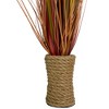 Northlight 34" Red Artificial Grass Plant in a Rope Pot - 3 of 4