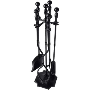 vancasso 5 Piece Fireplace Tool Sets Black - 1 of 4
