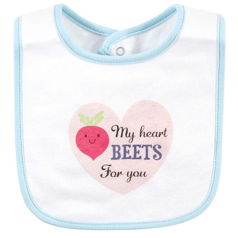 Hudson Baby Infant Girl Cotton Bibs, Food Puns Girl, One Size, 6 of 13