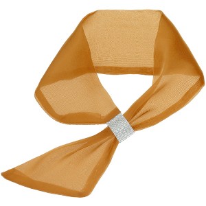 Elerevyo Women Gift Fashion Scarf Suitable for Hair Scarf Wrist Scarf 26.4"×3.9" - 1 of 4