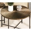 RISOKEYS 2-Piece Farmhouse  Coffee Table Set - Nesting Table Round Finish with Handcrafted Wood Radial Pattern for Living Room - 4 of 4