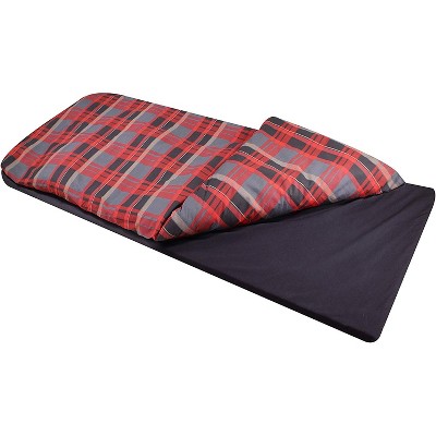 Disc-O-Bed Indoor & Outdoor Duvalay Luxury Memory Foam Sleeping Pad & Duvet Liner, Child Size, Lumberjack Red