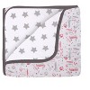 Bacati - Boys Baseball Muslin Red Gray 8 pc Crib Bedding Set with Long Rail Guard Cover - 2 of 4