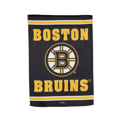 Embossed Suede, Boston Bruins Double Sided Indoor Outdoor Decor 18" x 12.5"