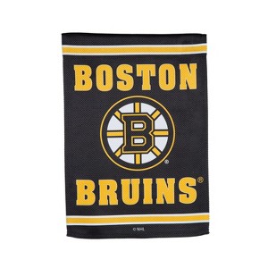 Embossed Suede, Boston Bruins Double Sided Indoor Outdoor Decor 18" x 12.5" - 1 of 4