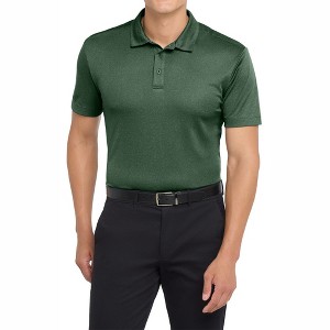Mafoose Men's Short Sleeve Heathered Moisture-Wicking Silk Touch Performance Polo Shirt - 1 of 4